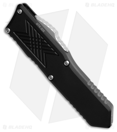 Guardian Tactical GTX-025 Black OTF Automatic Knife (2.5" Stonewash Tanto) 