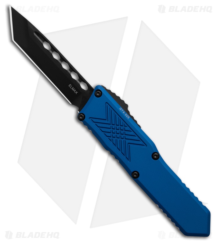 Guardian Tactical GTX-025 Blue OTF Automatic Knife (2.5" Black Tanto) 