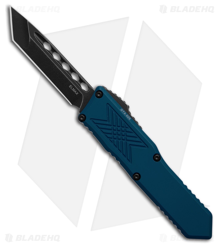 Guardian Tactical GTX-025 Blue OTF Automatic Knife (2.5" Dark SW Tanto) 
