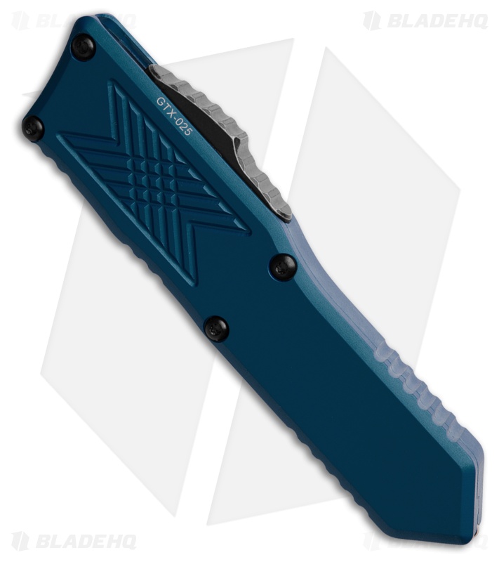 Guardian Tactical GTX-025 Blue OTF Automatic Knife (2.5" Dark Stonewash)