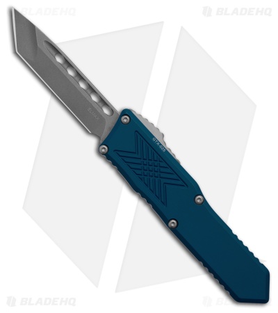 Guardian Tactical GTX-025 Blue OTF Automatic Knife (2.5" Stonewash Tanto) 