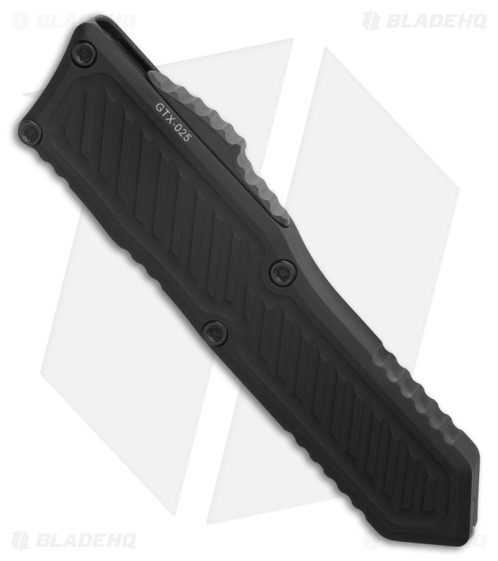 Guardian Tactical GTX-025 Dagger OTF Knife Black Aluminum (2.75" Dark Stonewash)