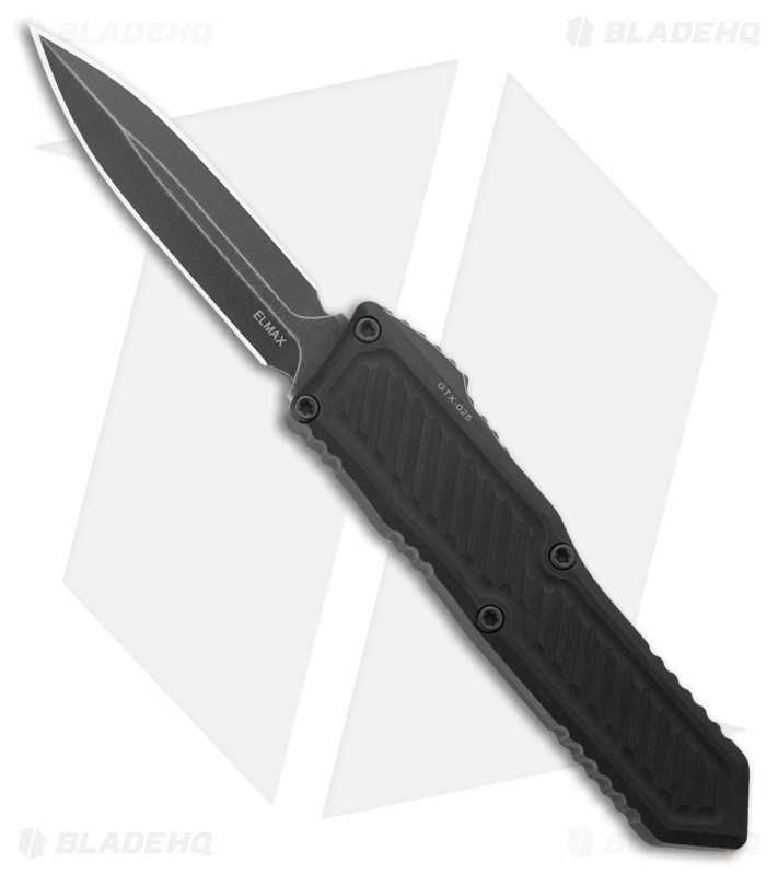 Guardian Tactical GTX-025 Dagger OTF Knife Black Aluminum (2.75" Dark Stonewash)