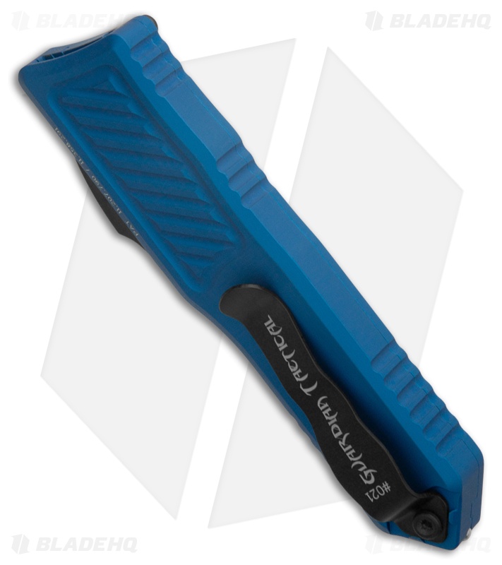 Guardian Tactical GTX-025 D/E Dagger OTF Knife Blue Aluminum (2.75" Two-Tone)