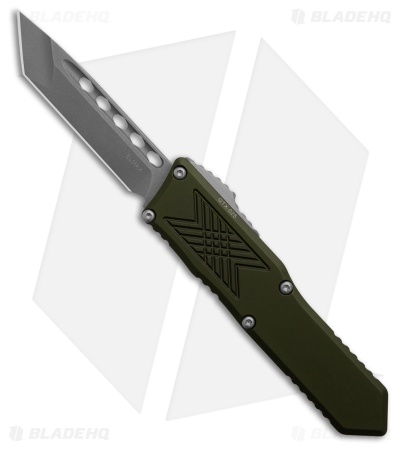 Guardian Tactical GTX-025 OD Green OTF Automatic Knife (2.5" Stonewash Tanto) 