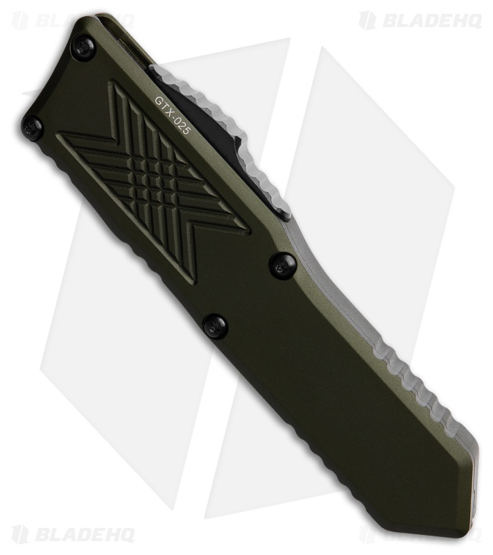 Guardian Tactical GTX-025 OD Green OTF Automatic Knife (2.5" Two-Tone Tanto) 