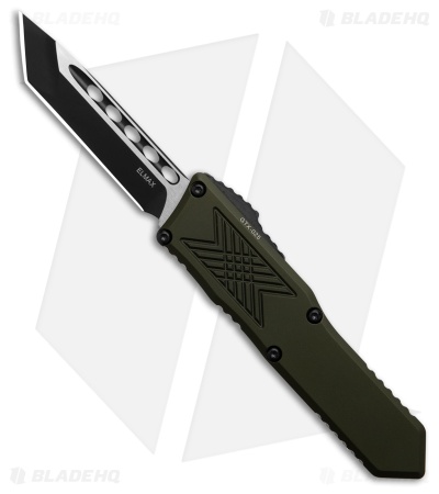 Guardian Tactical GTX-025 OD Green OTF Automatic Knife (2.5" Two-Tone Tanto) 