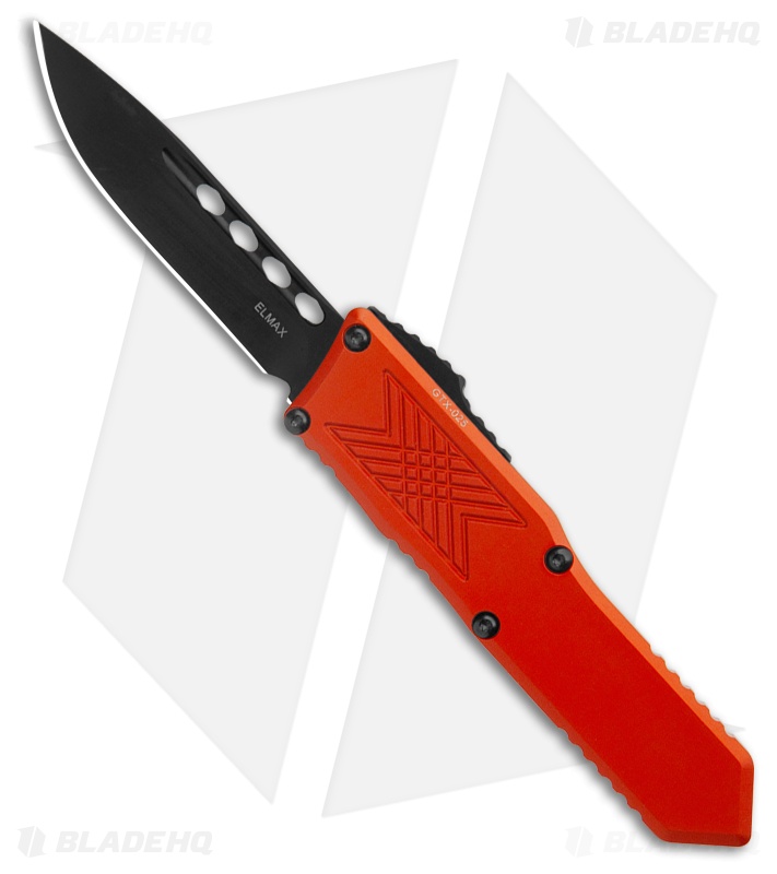 Guardian Tactical GTX-025 OTF Automatic Knife Burnt Orange Aluminum (2.5" Black)