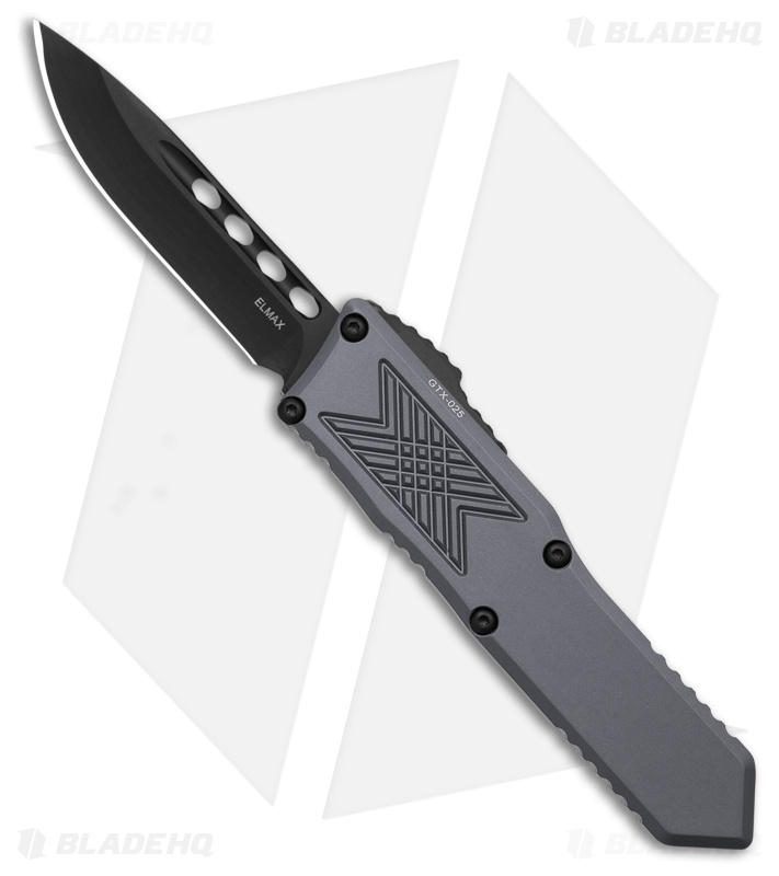 Guardian Tactical GTX-025 Limited Gray OTF Automatic Knife (2.5" Black)