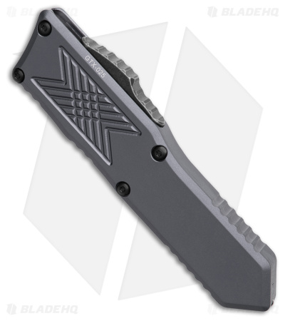 Guardian Tactical GTX-025 Limited Gray OTF Automatic Knife (2.5" Black SW) 