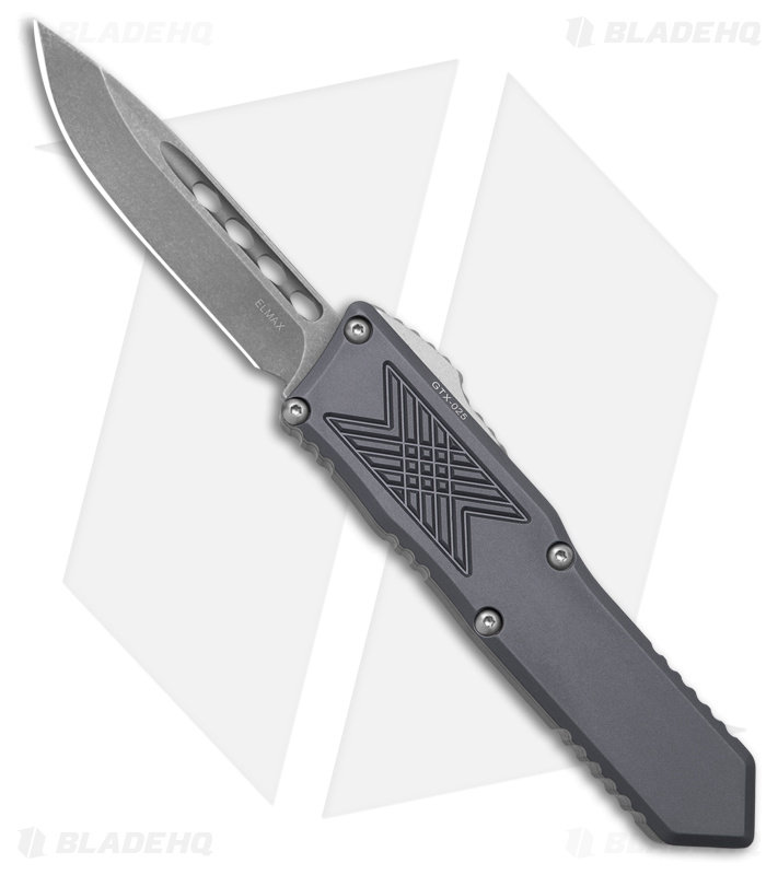 Guardian Tactical GTX-025 Limited Gray OTF Automatic Knife (2.5" Stonewash)