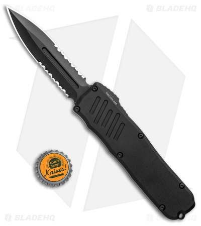 Guardian Tactical RECON-035 D/A Dagger OTF Auto Knife Black Al (3.3" Blk Serr) 