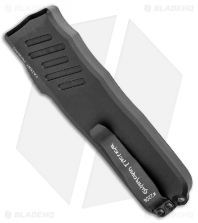 Guardian Tactical RECON-035 D/A Dagger OTF Auto Knife Black Al (3.3" Blk Serr) 
