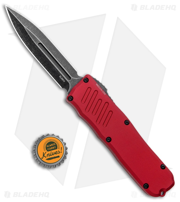 Guardian Tactical RECON-035 D/A  Dagger OTF Automatic Knife Red (3.3" Dark SW)