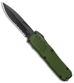 Guardian Tactical RECON-035 Drop Point OTF Auto Knife OD Green (3.3" Black Serr)