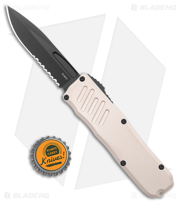 Guardian Tactical RECON-035 OTF Knife Tan Black Serr - BHQ