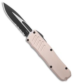 Guardian Tactical RECON-035 D/A OTF Knife Tan Al (3.3" Two-Tone Serr ELMAX) 