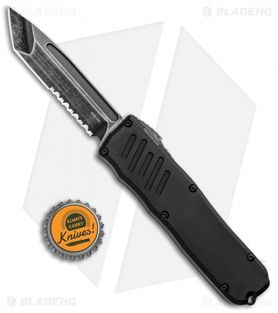 Guardian Tactical RECON-035 Tanto D/A OTF Automatic Knife (3.3" Dark SW Serr) 