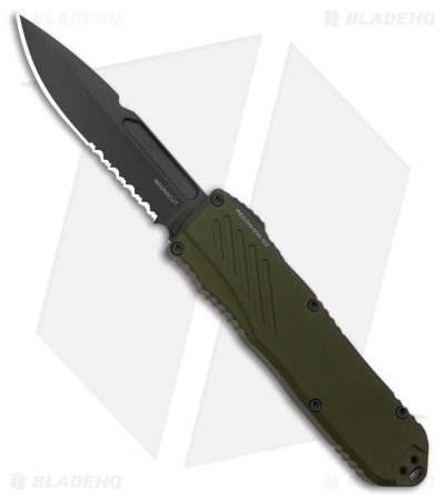 Guardian Tactical RECON-035 G2 S/E OTF MagnaCut Knife OD Green (3.3" Black Serr)