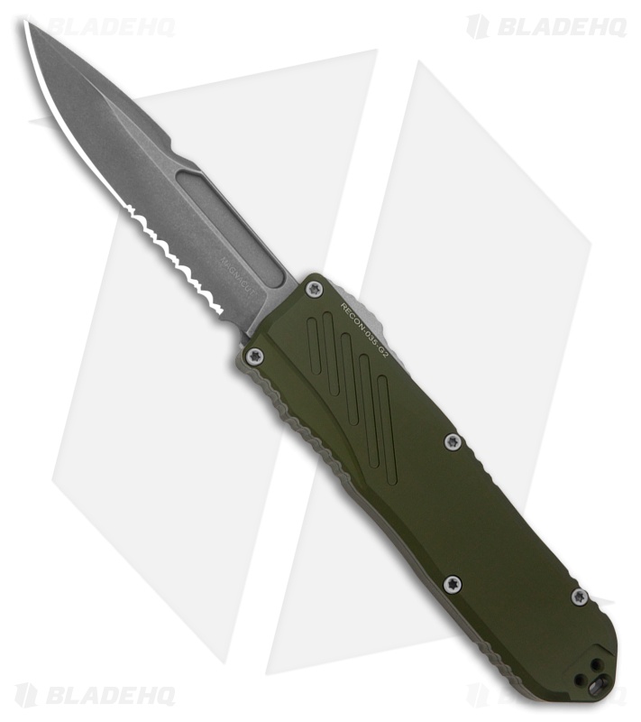 Guardian Tactical RECON-035 G2 S/E OTF MagnaCut Knife OD Green (3" Dark SW Serr)