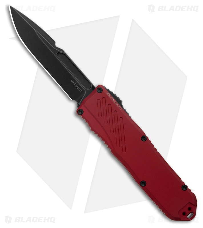 Guardian Tactical RECON-035 G2 S/E OTF MagnaCut Knife Red Al (3.3" Dark SW)