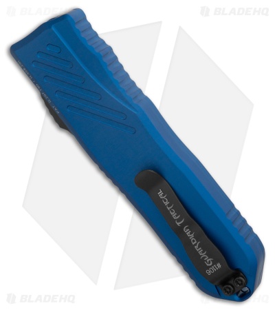 Guardian Tactical RECON-035 G2 T/E OTF Knife Blue Aluminum (3.3" Two-Tone Serr)