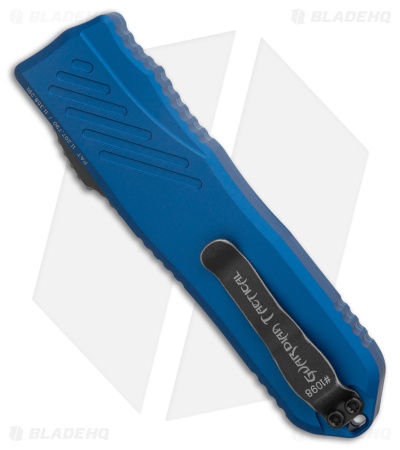 Guardian Tactical RECON-035 G2 T/E OTF Knife Blue Aluminum (3.3" Dark SW)