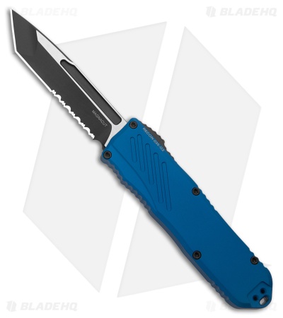 Guardian Tactical RECON-035 G2 T/E OTF Knife Blue Aluminum (3.3" Two-Tone Serr)