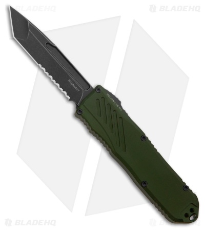 Guardian Tactical RECON-035 G2 T/E OTF Knife OD Green (3.3" Dark SW Serr)