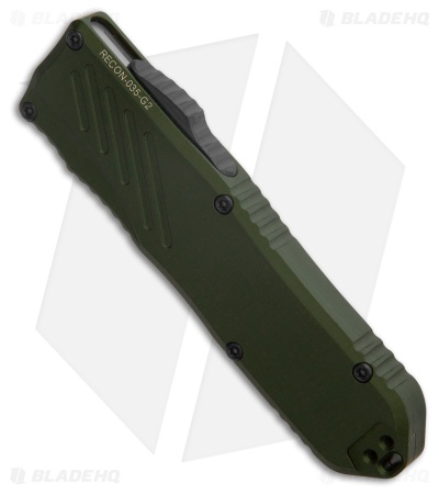 Guardian Tactical RECON-035 G2 T/E OTF Knife OD Green (3.3" Two-Tone Serr)