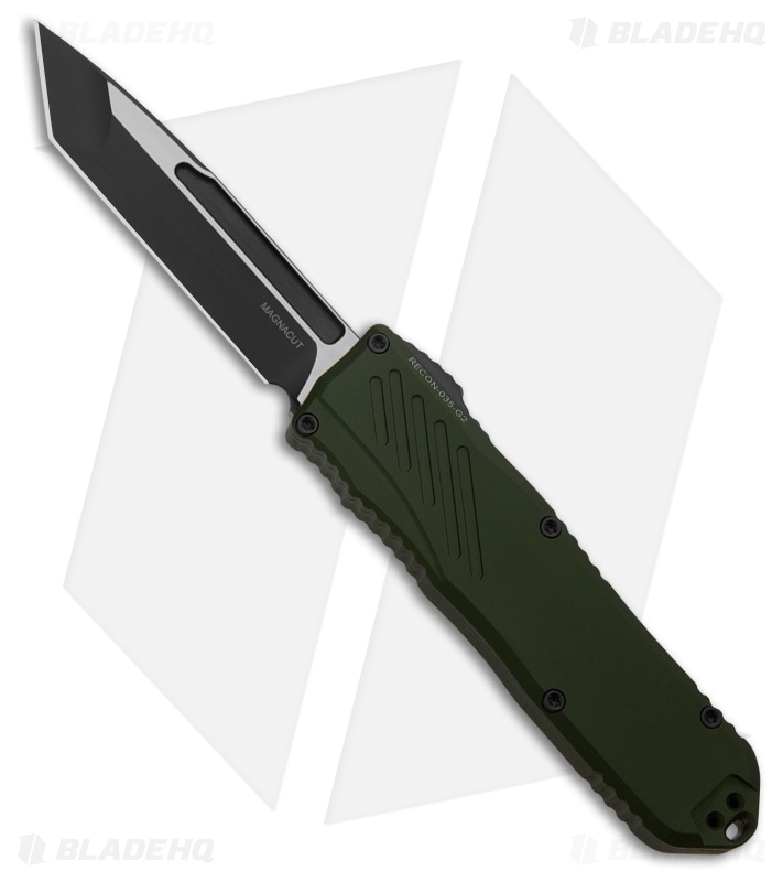 Guardian Tactical RECON-035 G2 T/E OTF MagnaCut Knife OD Green (3.3" Two-Tone)