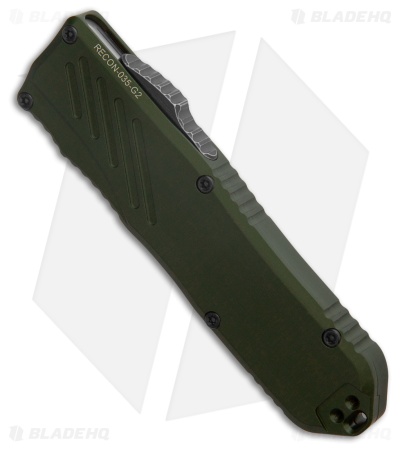 Guardian Tactical RECON-035 G2 T/E OTF Knife OD Green (3.3" Dark SW Serr)