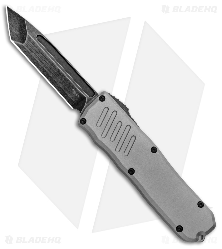 Guardian Tactical RECON-035 Tanto D/A OTF Automatic Knife Gray (3.3" Dark SW)