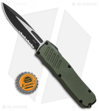 Guardian Tactical RECON-035 D/A OTF Automatic Knife OD Green (3.3"Two-Tone Serr)