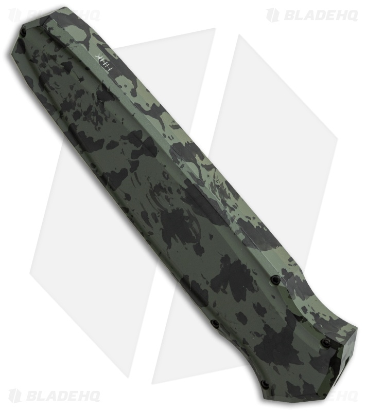 J.A. Harkins HHK Triton IIA Green Camo OTF Automatic Knife (4" Camo)