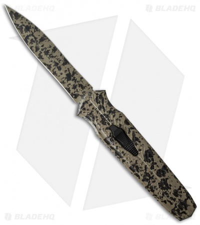 J.A. Harkins HHK Triton IIA Tan Speckle OTF Automatic Knife (4" Camo)