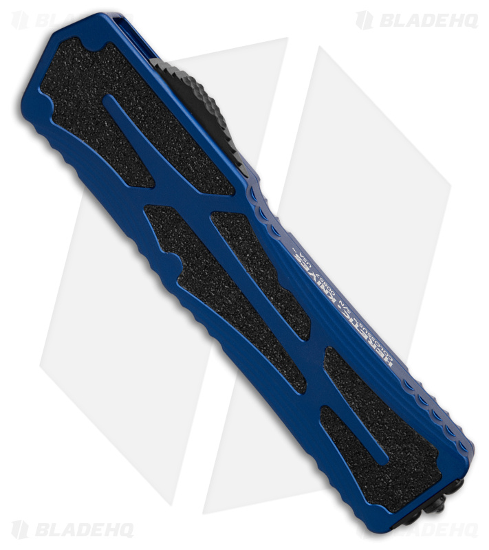 Heretic Knives Colossus OTF Automatic Knife Blue Aluminum (3.5" Two-Tone) 