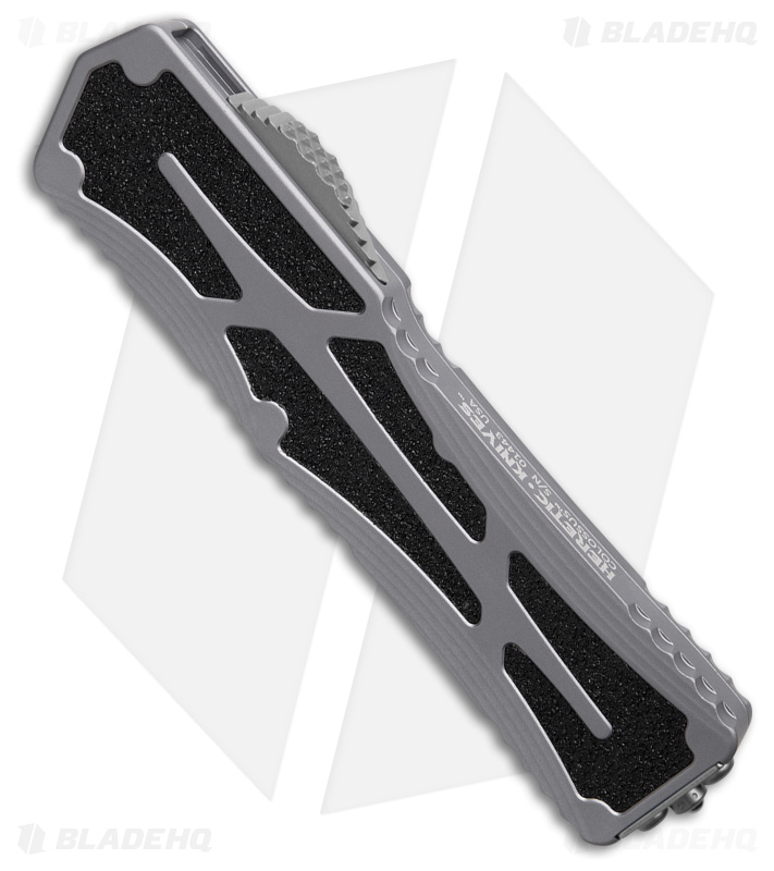 Heretic Knives Colossus OTF Automatic Knife Gray Aluminum (3.5" SW) 