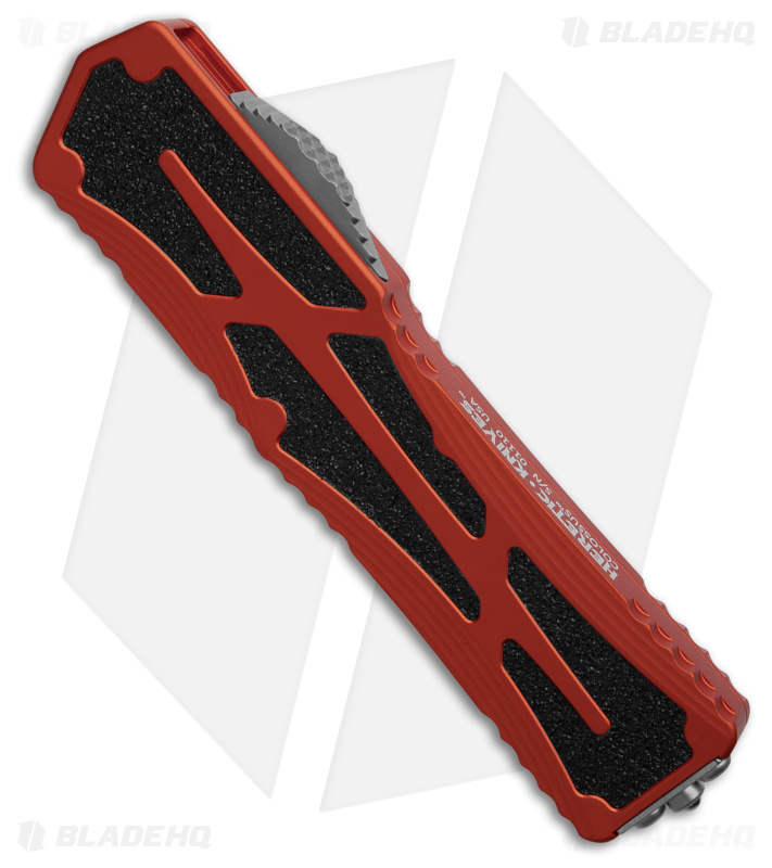 Heretic Knives Colossus OTF Automatic Knife Orange Aluminum (3.5" SW) 
