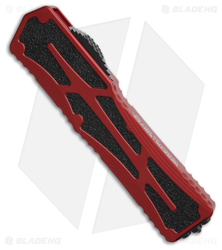 Heretic Knives Colossus MagnaCut Tactical OTF Automatic Knife Red (3.5" Black)