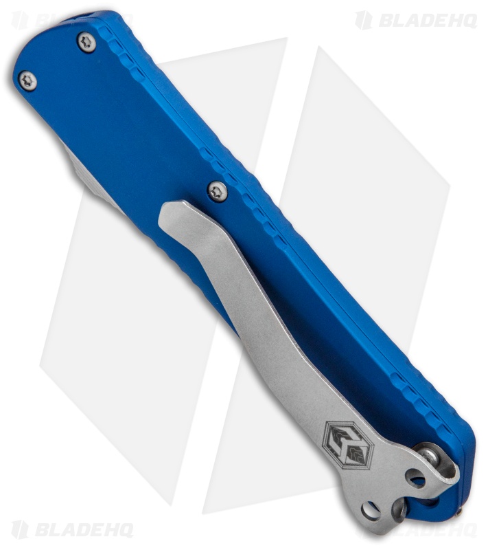 Heretic Knives Manticore-S Double Edge OTF Blue (2.63" Battleworn)