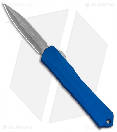 Heretic Knives Manticore-S Double Edge OTF Blue (2.63" Battleworn)