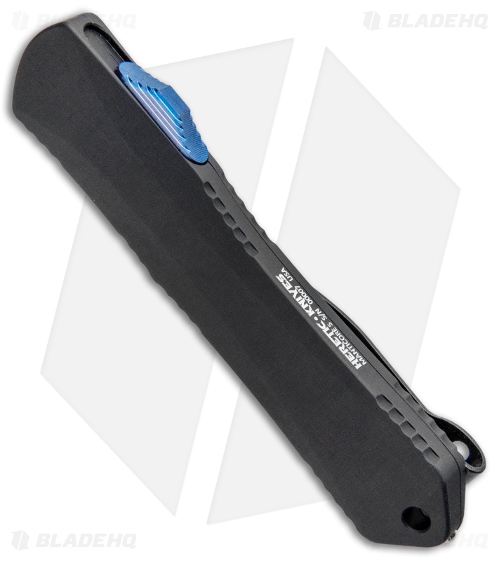 Heretic Knives Manticore-S Single Edge OTF Black (2.63" Hand-Ground)