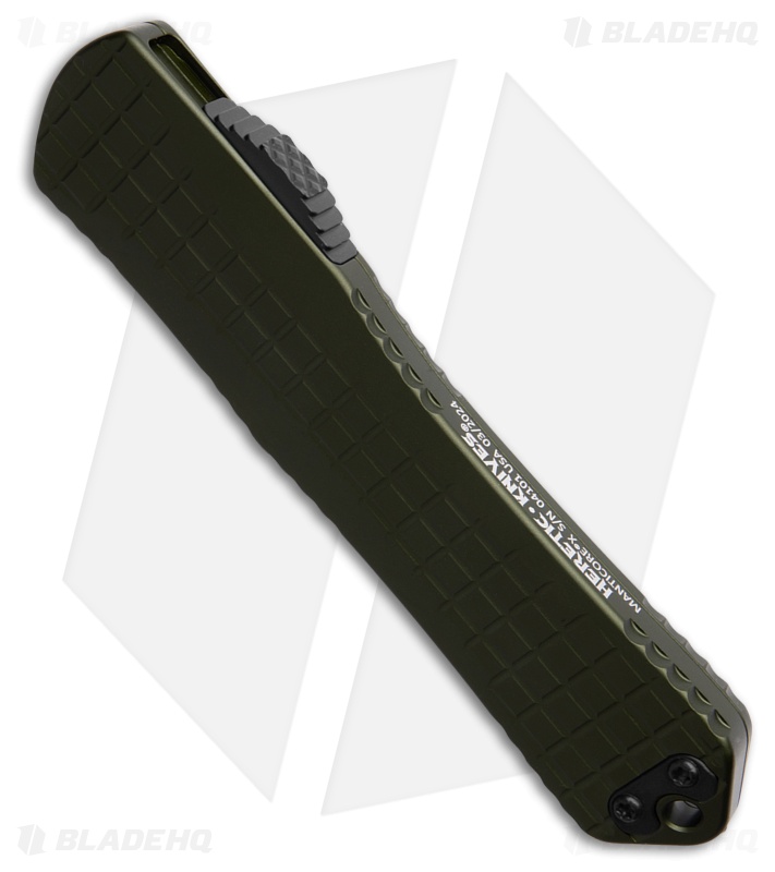 Heretic Knives Manticore X MagnaCut D/E Green Aluminum (3.6 Two-Tone Full Serr)