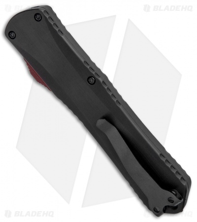 Heretic Knives Manticore-X Double Edge OTF Black/Red G-10 Button (3.75" Black)