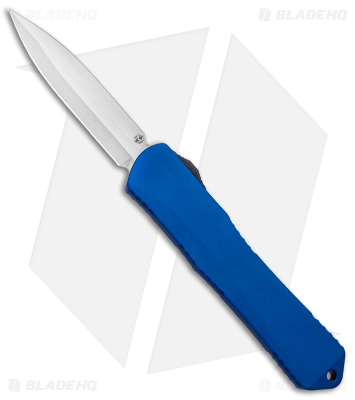 Heretic Knives Manticore-X Double Edge OTF Blue (3.75" Stonewash)