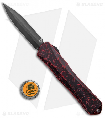 Heretic Knives Manticore-X Double Edge OTF Breakthrough Red (3.75" Black)