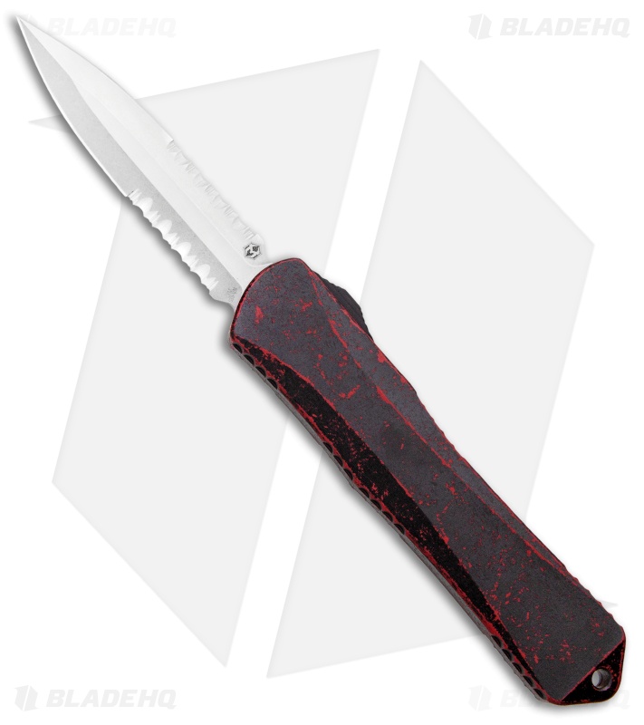 Heretic Knives Manticore-X Double Edge OTF Breakthrough Red (3.75" SW Serr)