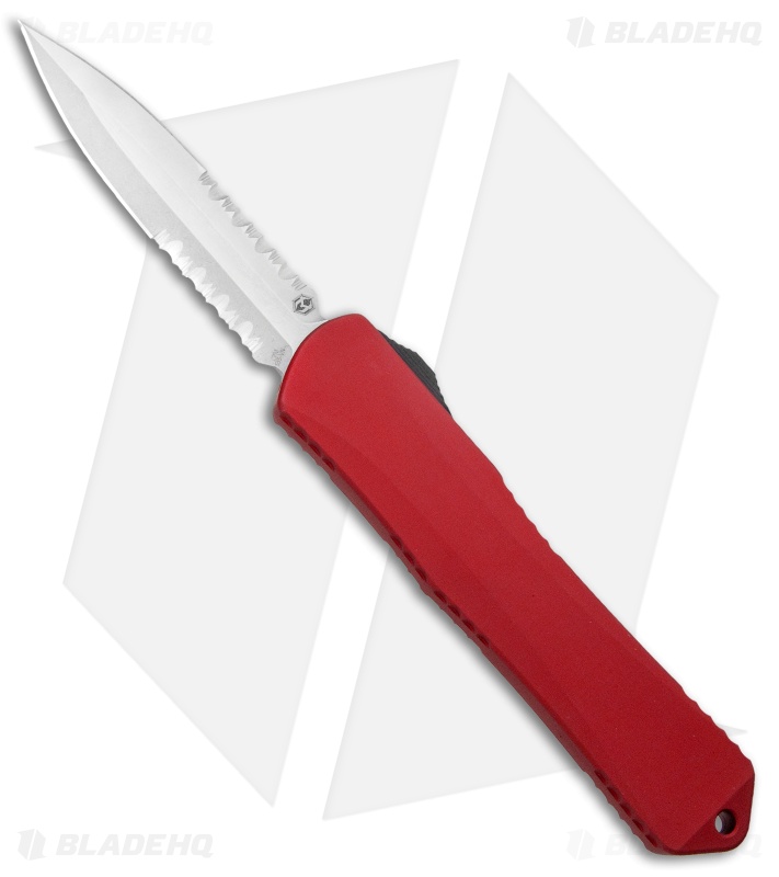 Heretic Knives Manticore-X Double Edge OTF Red (3.75" Stonewash)
