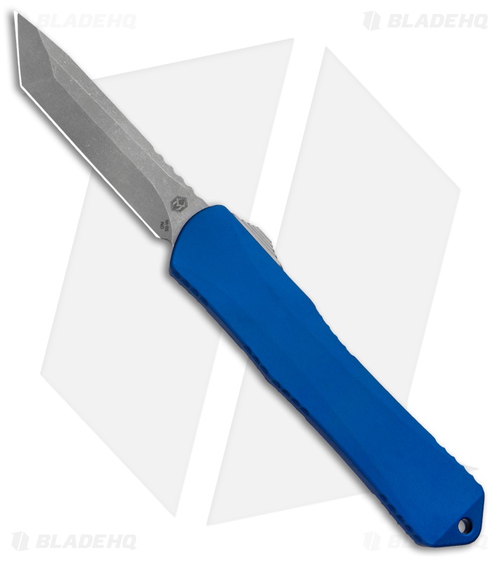 Heretic Knives Manticore-X Tanto OTF Blue (3.75" Battleworn)